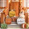 Set of 6 Farmhouse Fall Porch Signs – Outdoor Thanksgiving Decorations, Pumpkin Themed “Thankful, Grateful, Blessed” Welcome Signs for Home and Garden